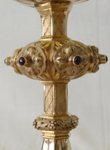 French Antique solid silver Gothic Ciborium